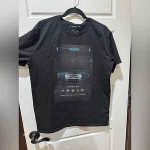 Tesla Black Graphic T-Shirt for Men
